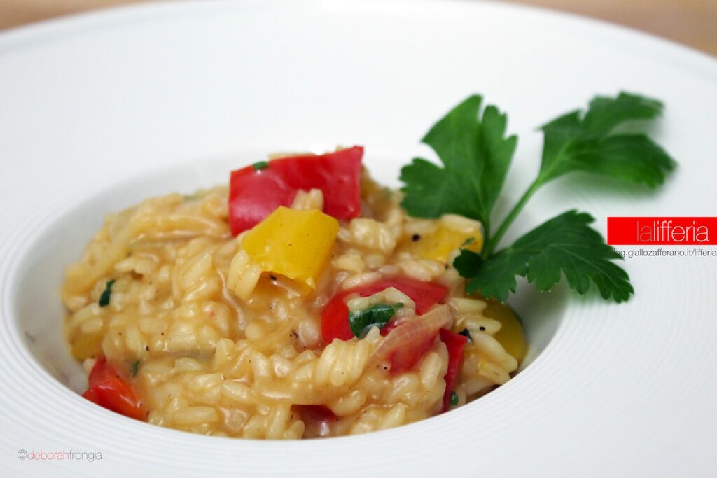 Risotto ai peperoni saporito.