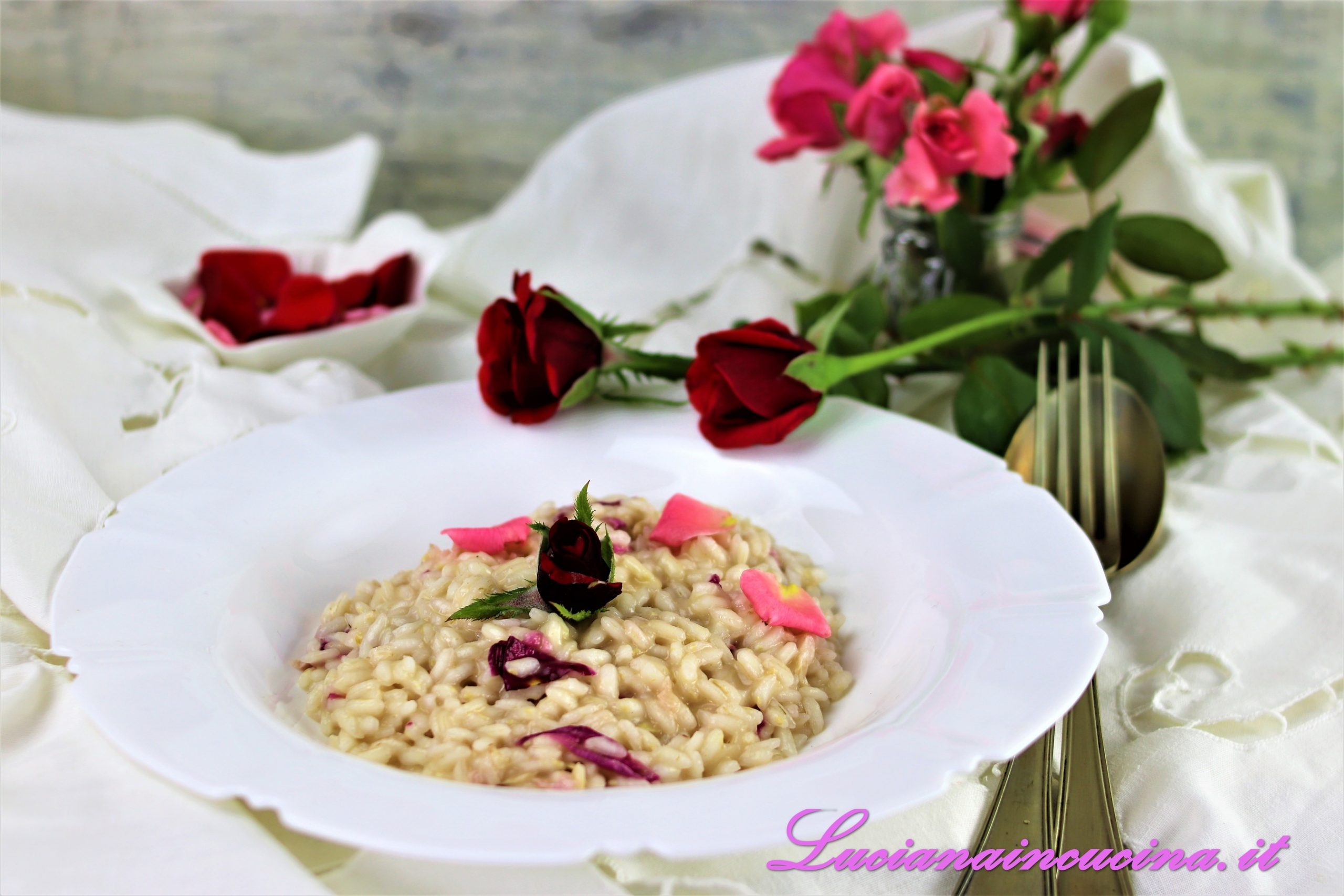 Risotto ai petali di rosa ricetta