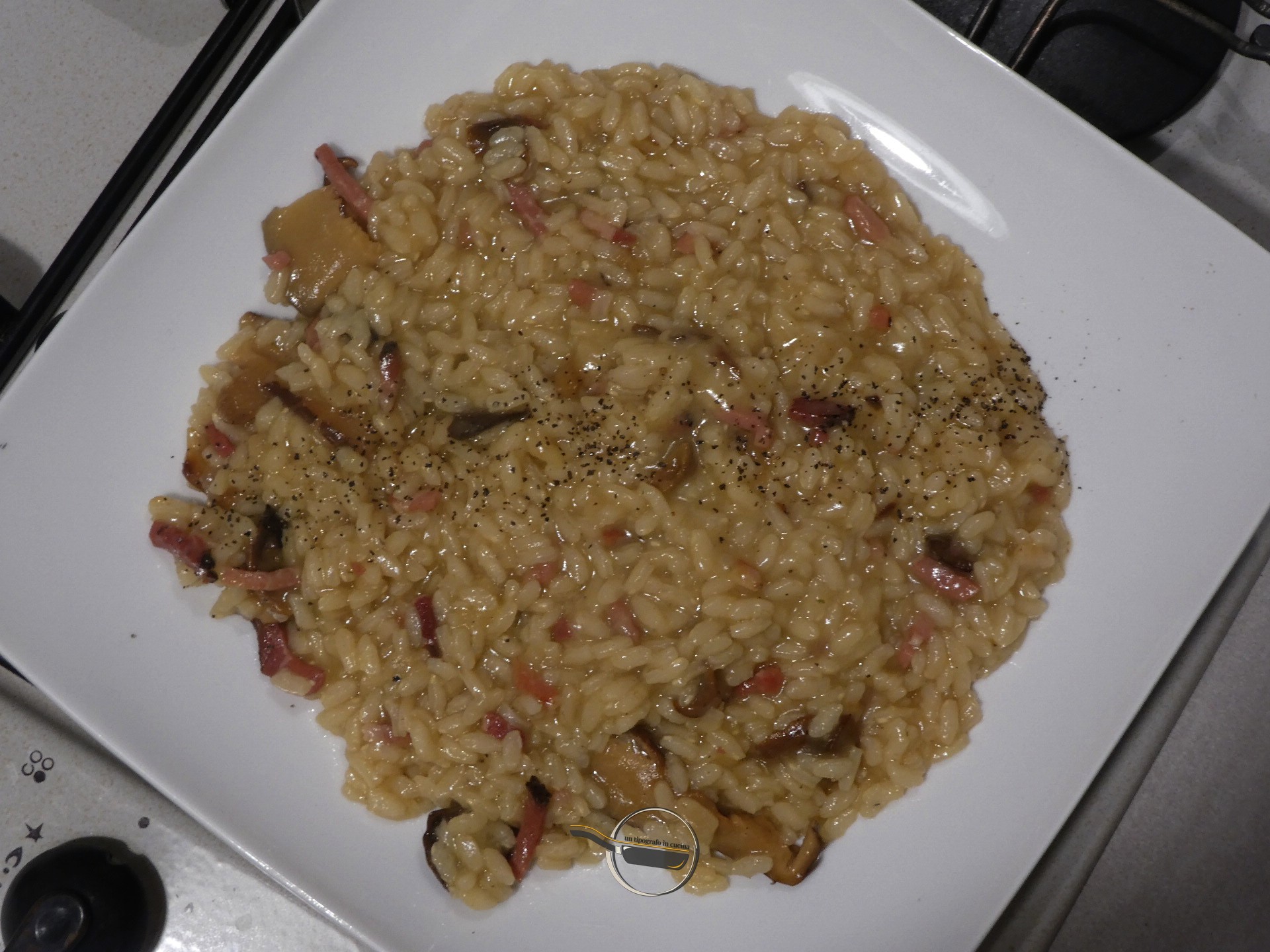 Risotto ai porcini e speck