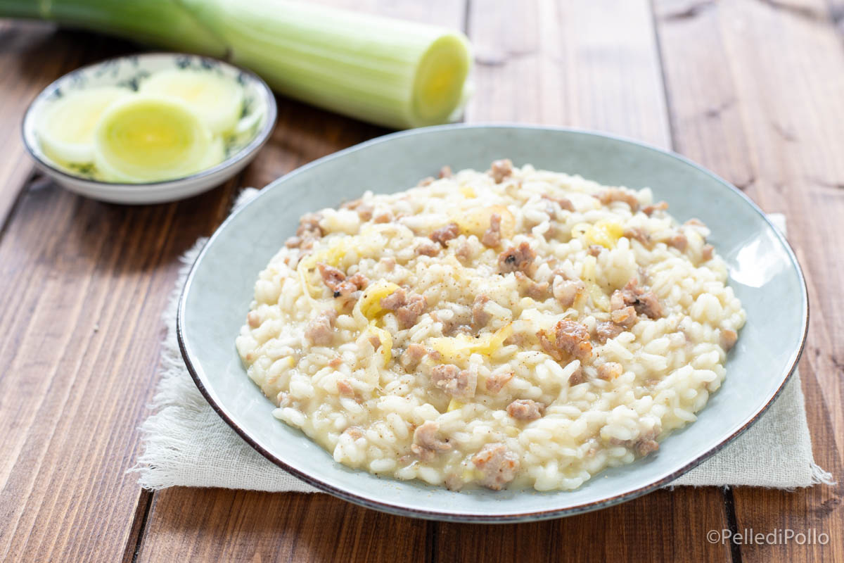 Risotto ai porri e salsiccia