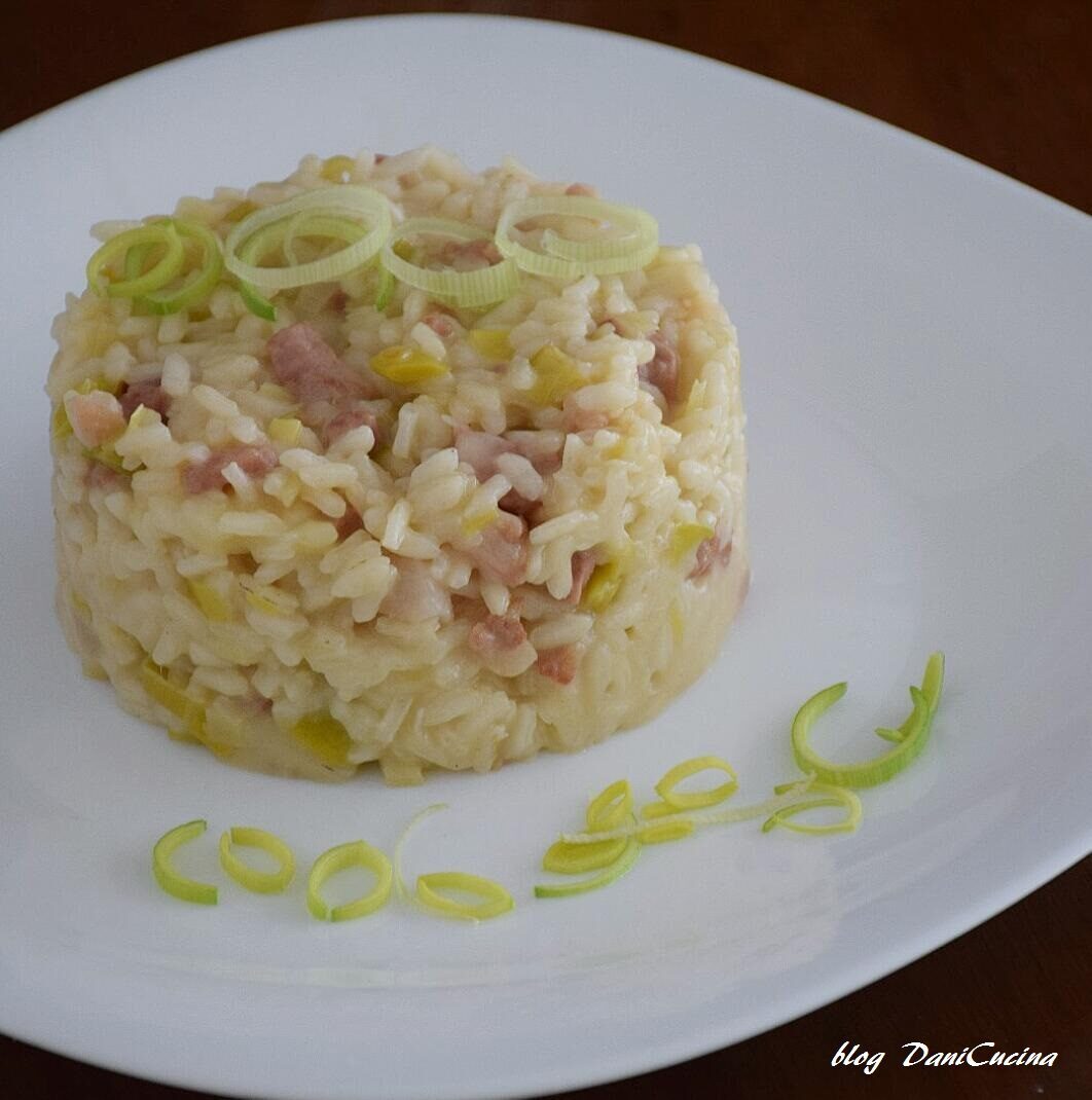 Risotto ai porri pancetta e brie