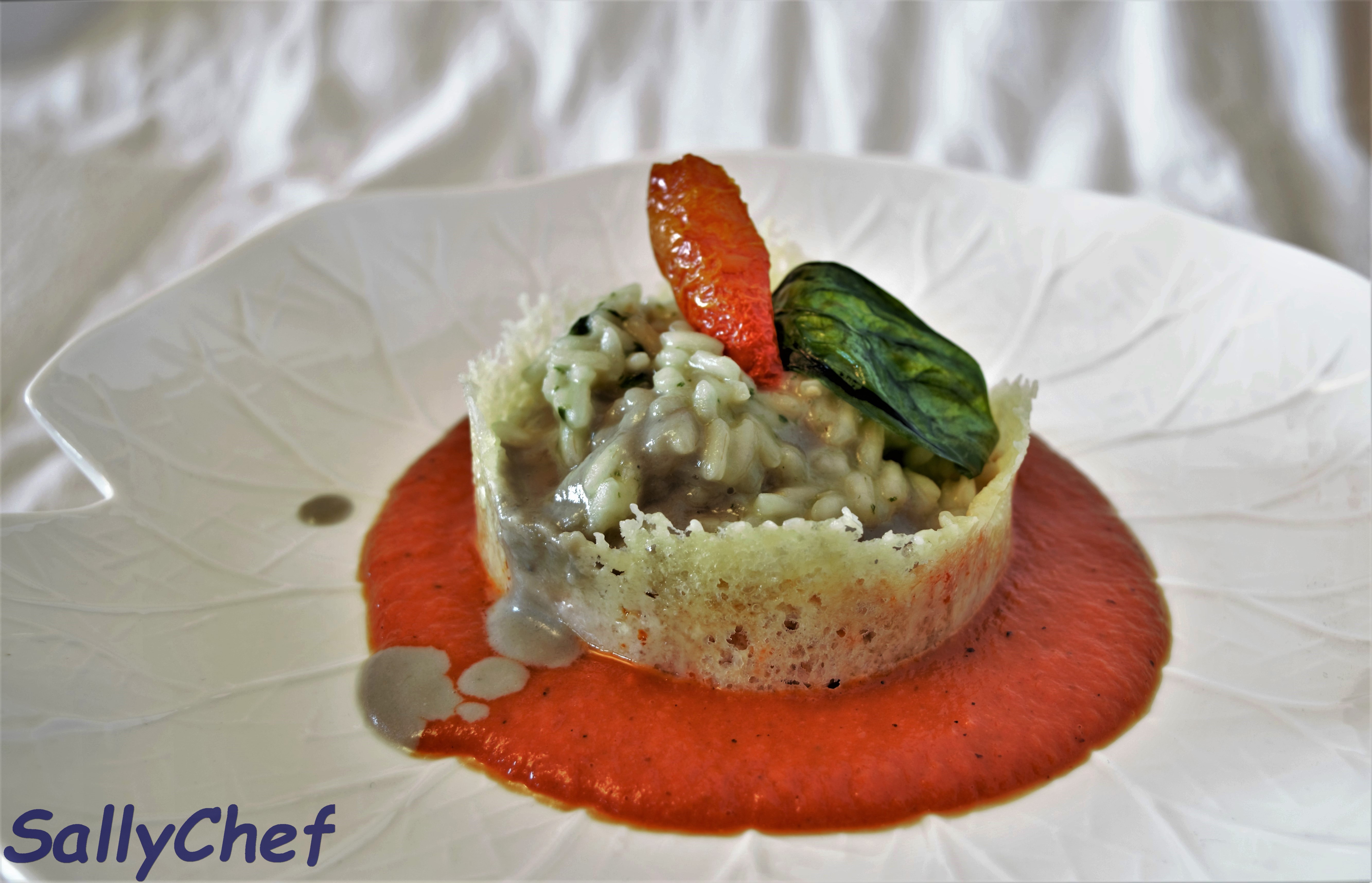 Risotto al basilico, come ti brucio il pomodoro