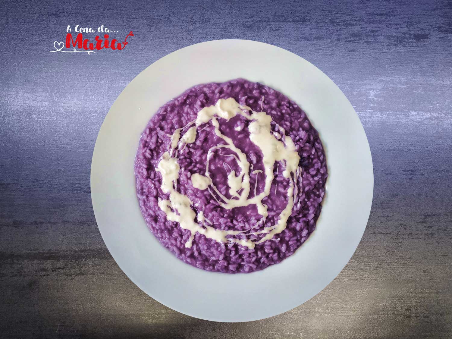 Risotto al cavolo viola e gorgonzola