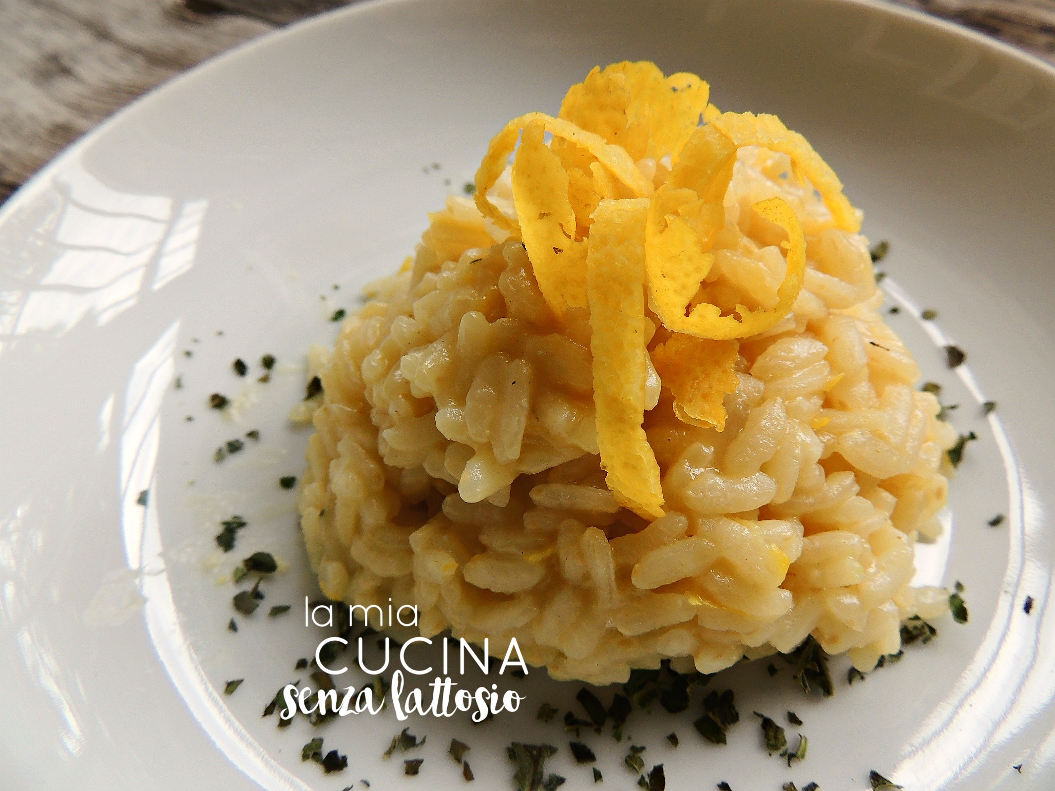 Risotto al limone senza lattosio
