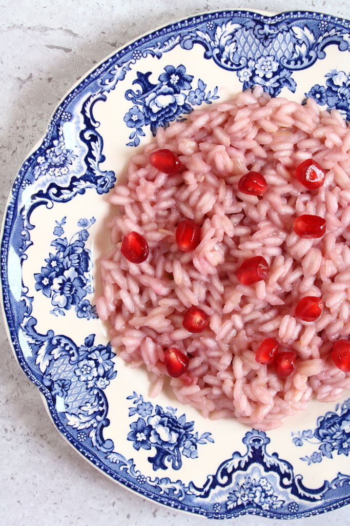 Risotto al melograno e prosecco