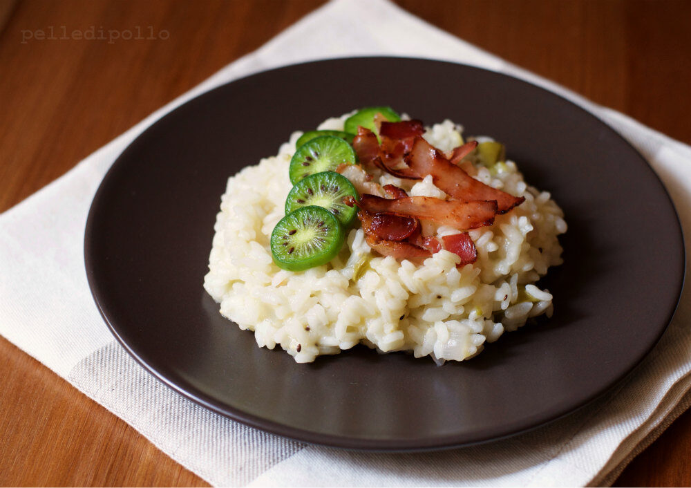 Risotto al nergi con speck croccante