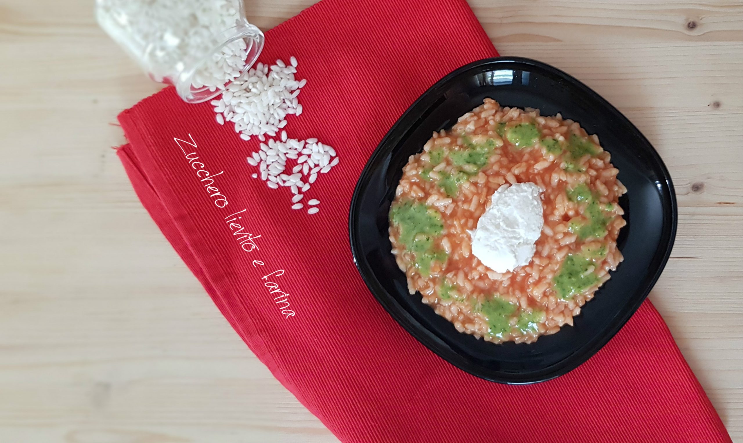 Risotto al pomodoro con burrata e pesto