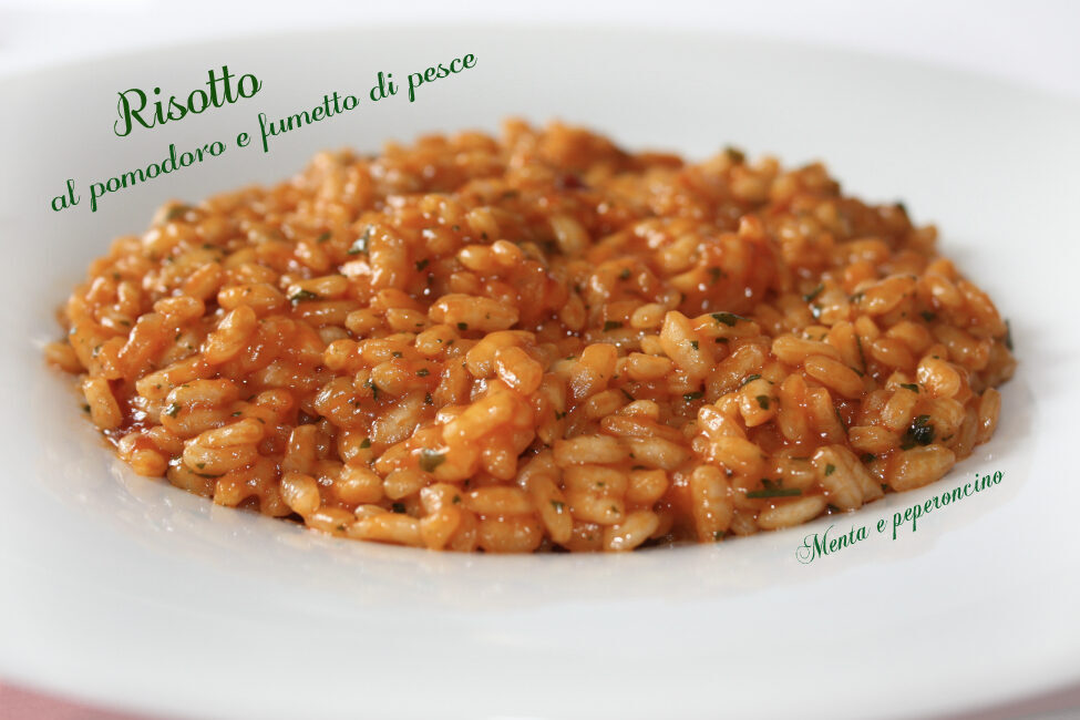 Risotto al pomodoro e fumetto di pesce