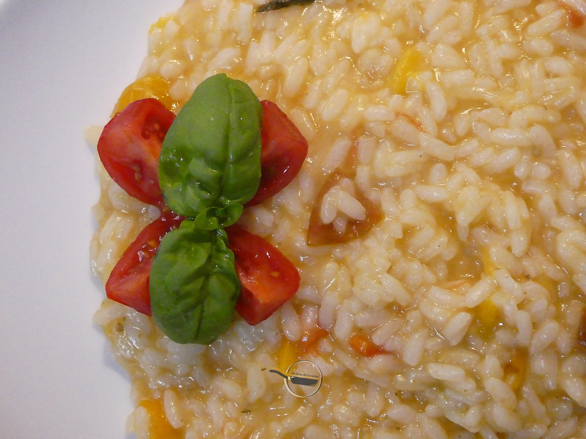 Risotto al pomodoro fresco e basilico…