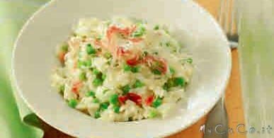 Risotto al prosciutto e piselli