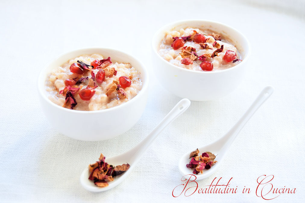 Risotto al prosecco e melograno
