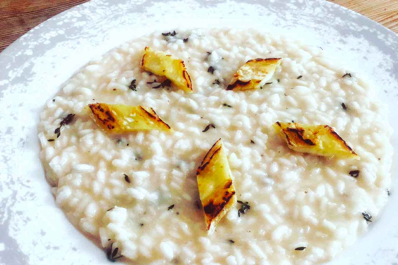 Risotto al prosecco, timo e brie