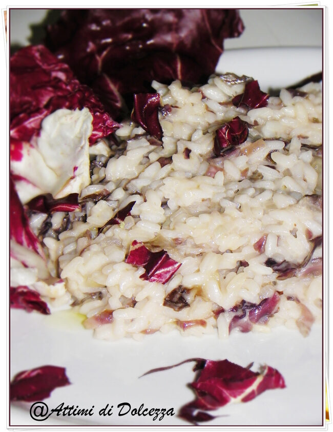 Risotto al radicchio e bagna cauda