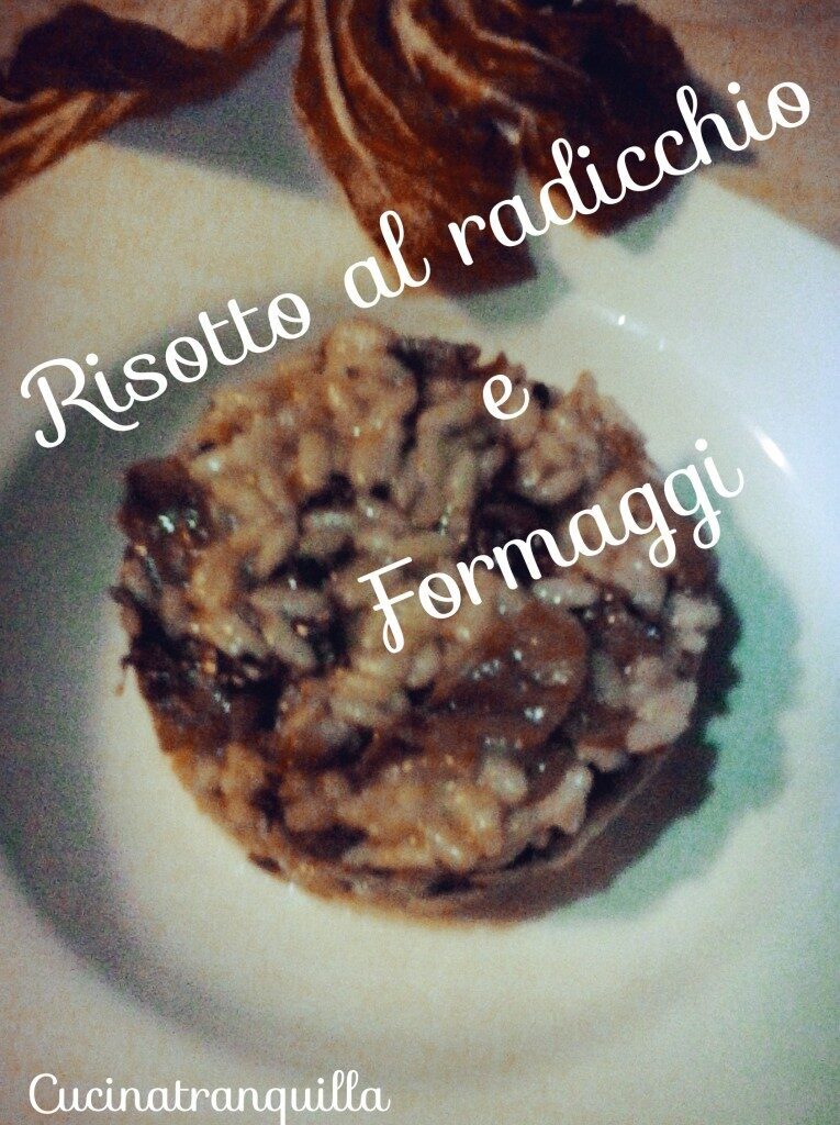 Risotto al radicchio e formaggi