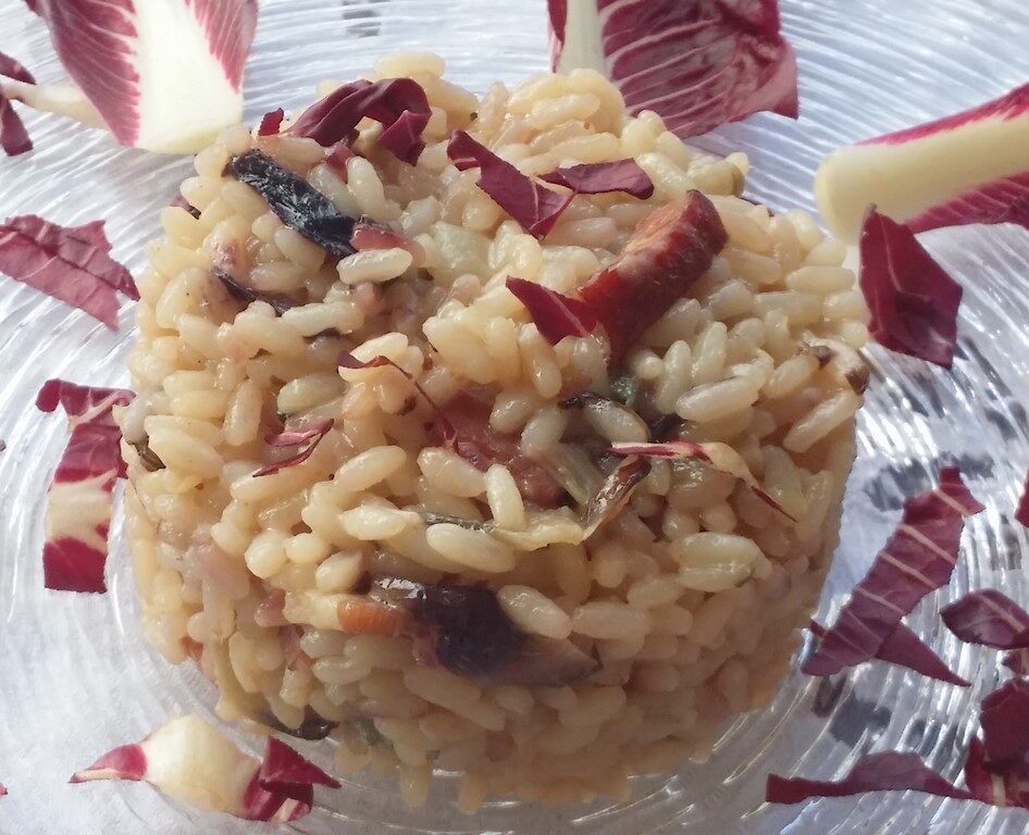 Risotto al radicchio e gorgonzola