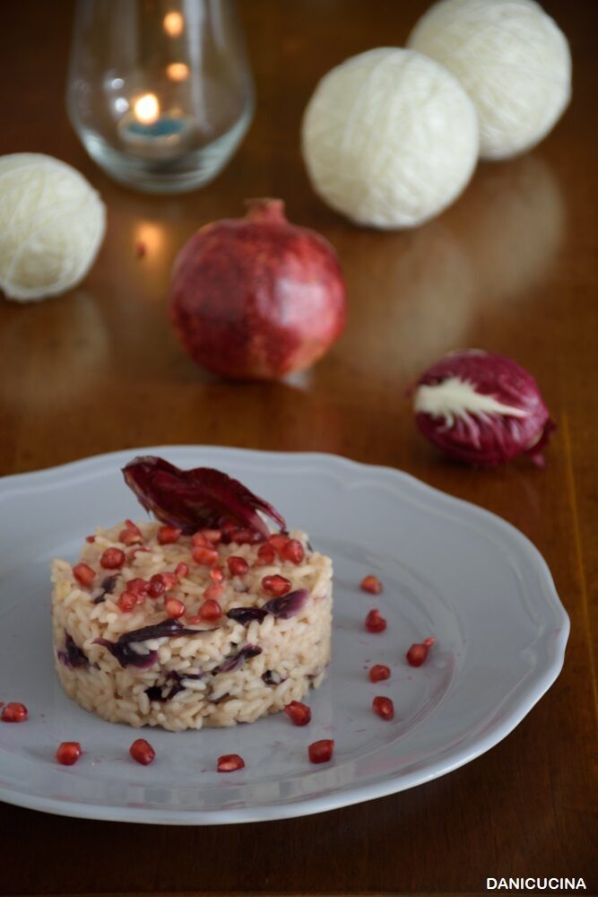 Risotto al radicchio e melagrana