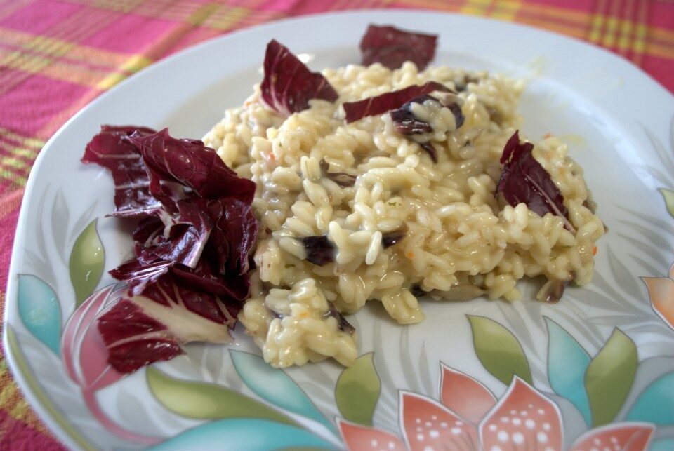 Risotto al radicchio e philadelphia