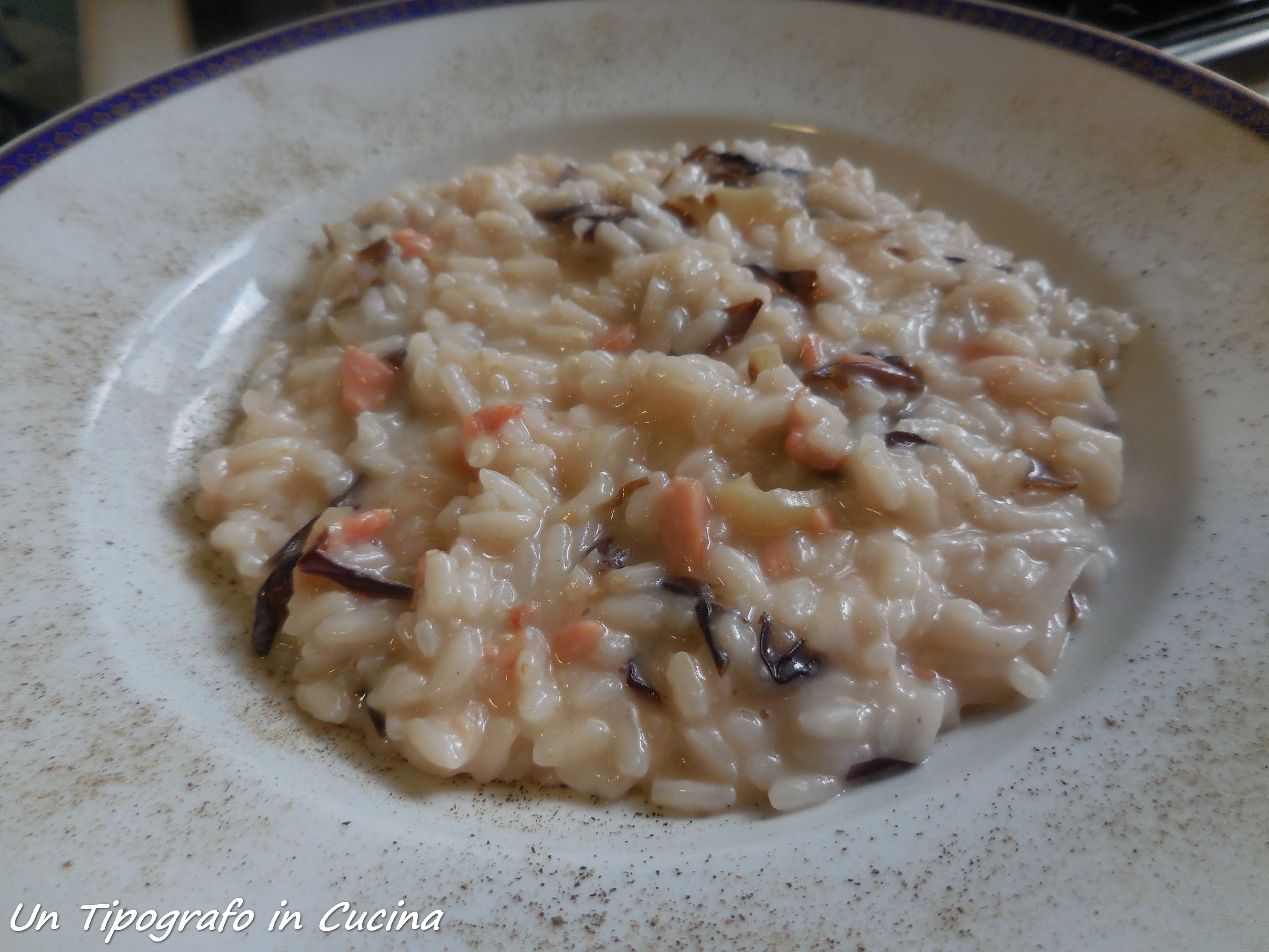Risotto al radicchio e salmone affumicato…