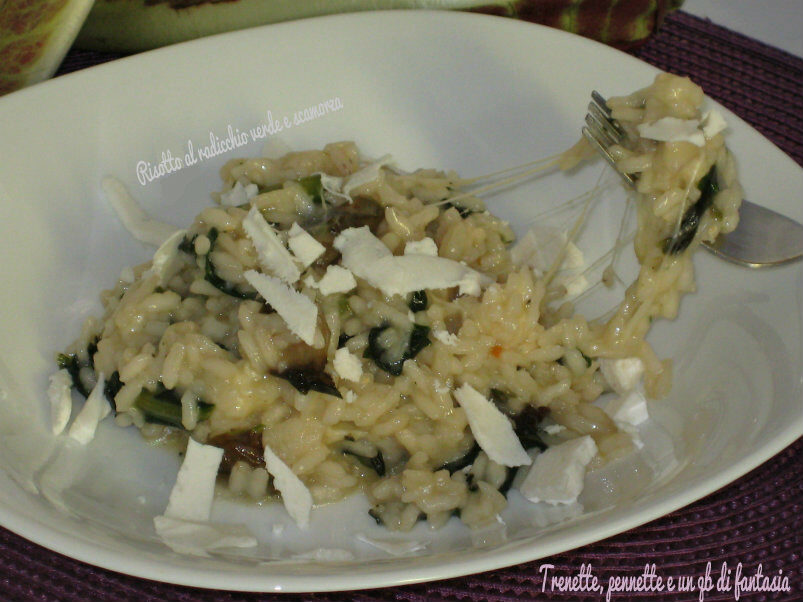 Risotto al radicchio verde e scamorza