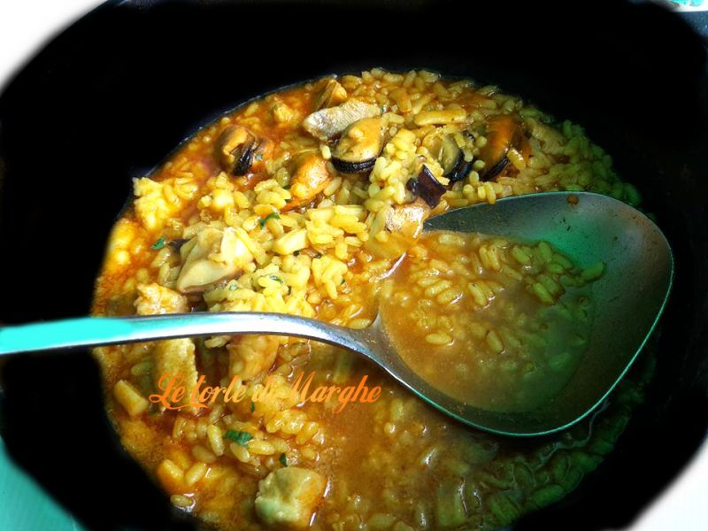 Risotto al ragù di frutti di mare