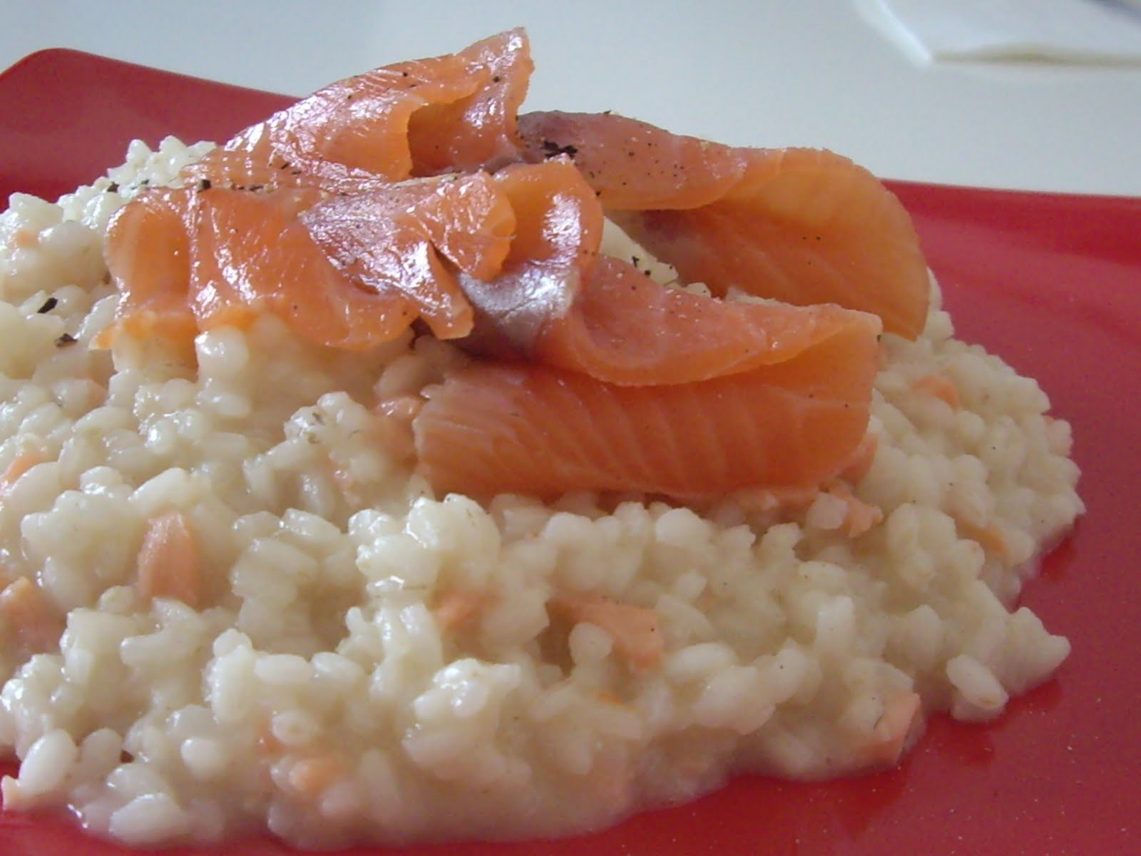 Risotto al salmone affumicato