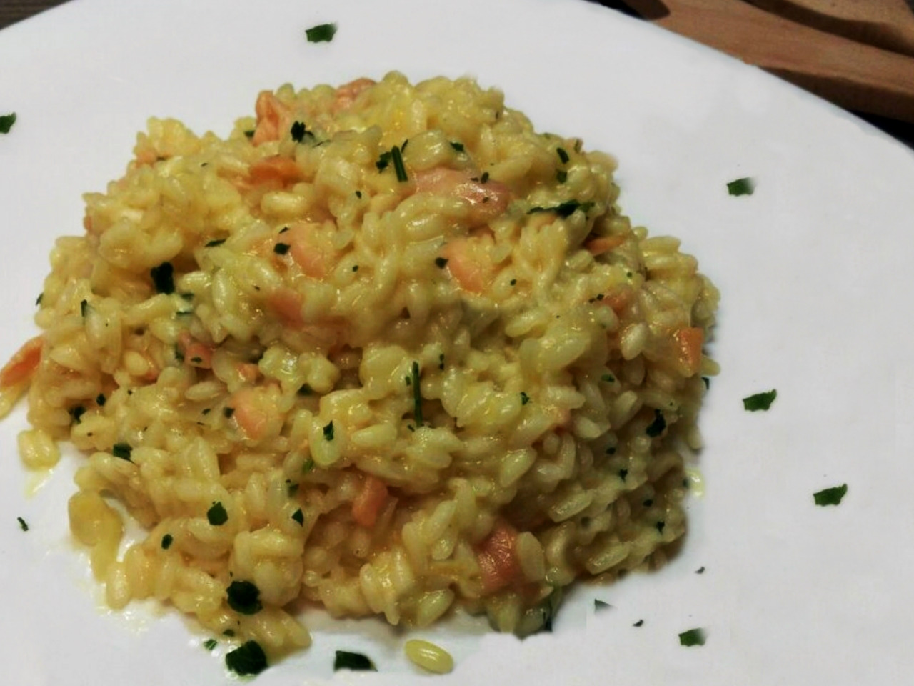 Risotto al salmone e curcuma
