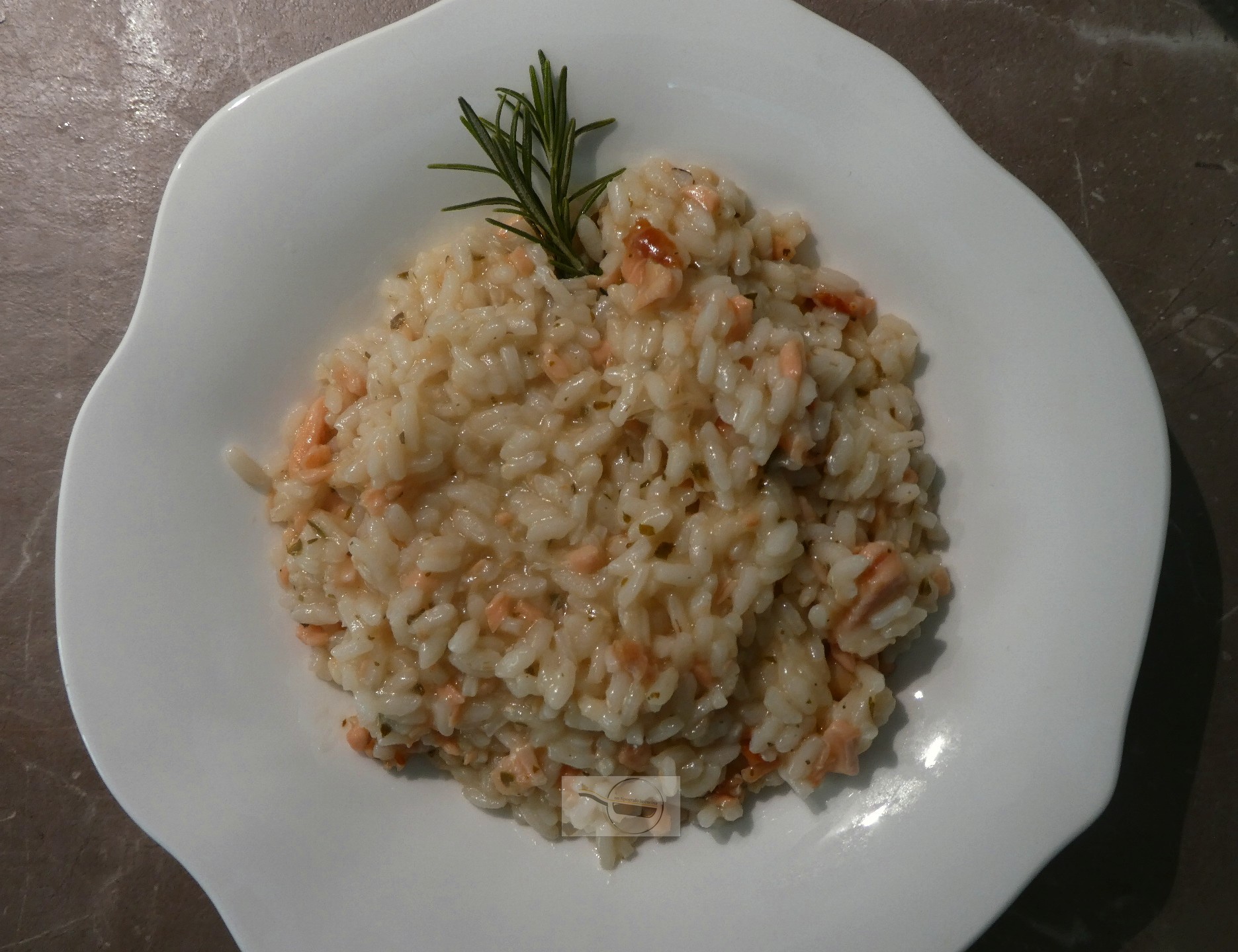 Risotto al salmone e rosmarino