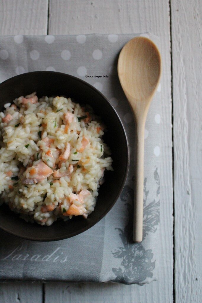 Risotto al salmone ed erba cipollina