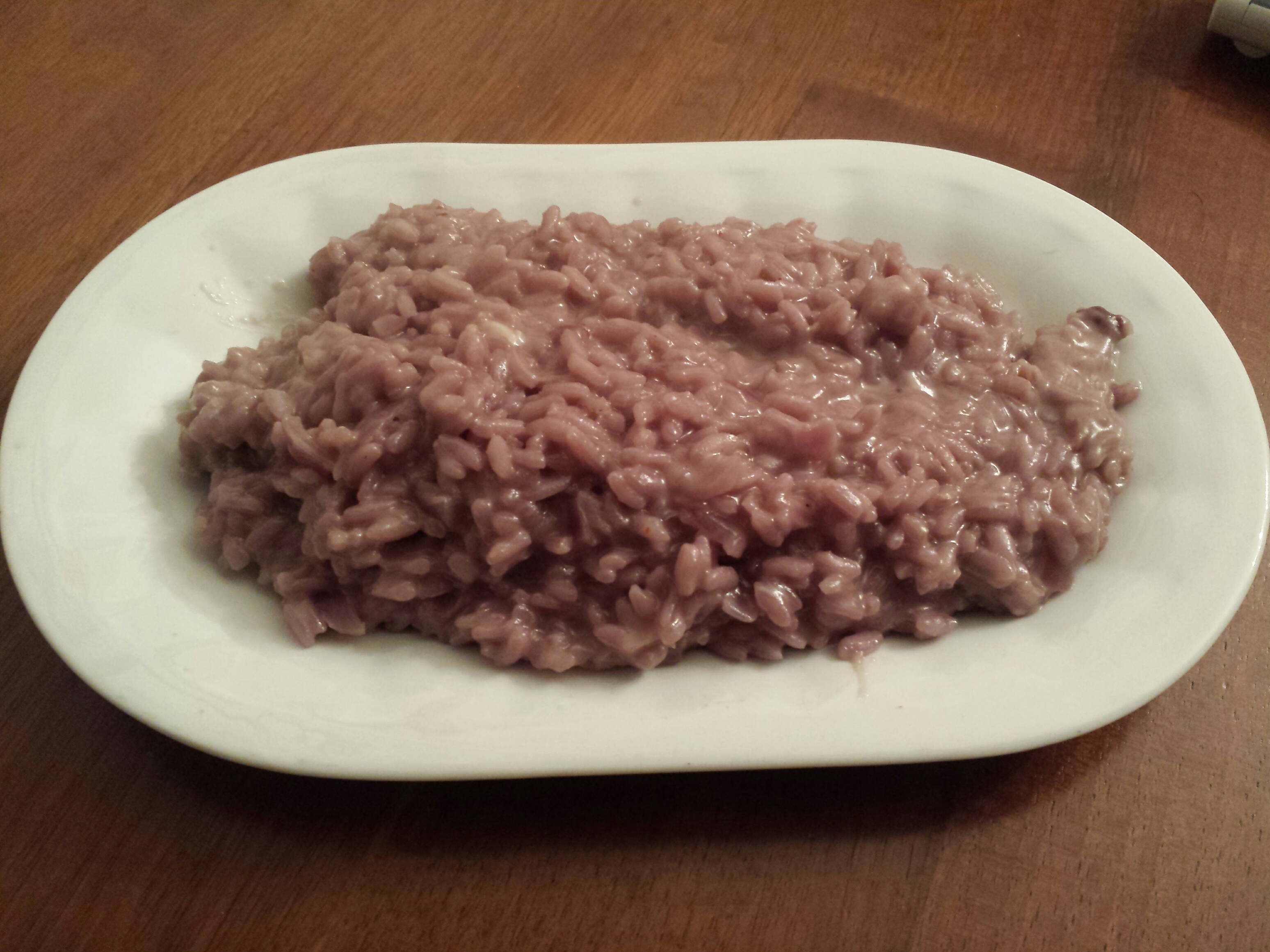 Risotto al vino rosso e taleggio