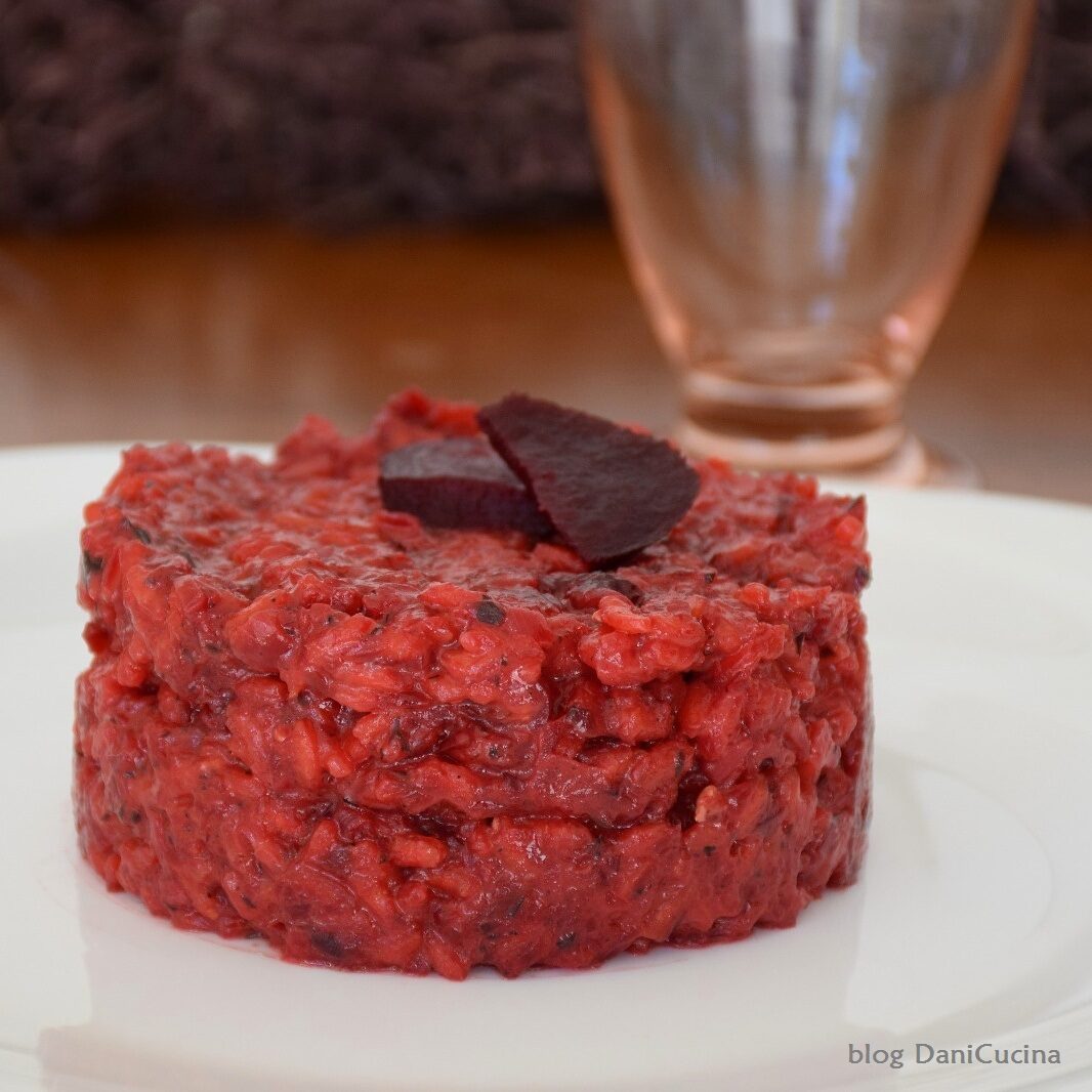 Risotto alla barbabietola rossa e gorgonzola