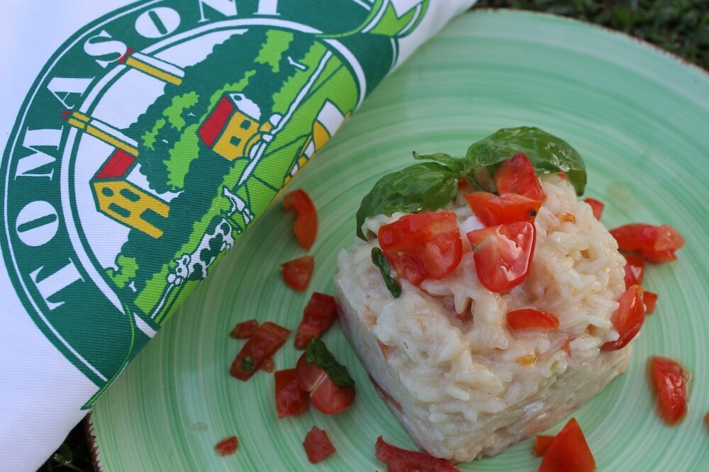 Risotto alla casatella trevigiana, pomodorini e…
