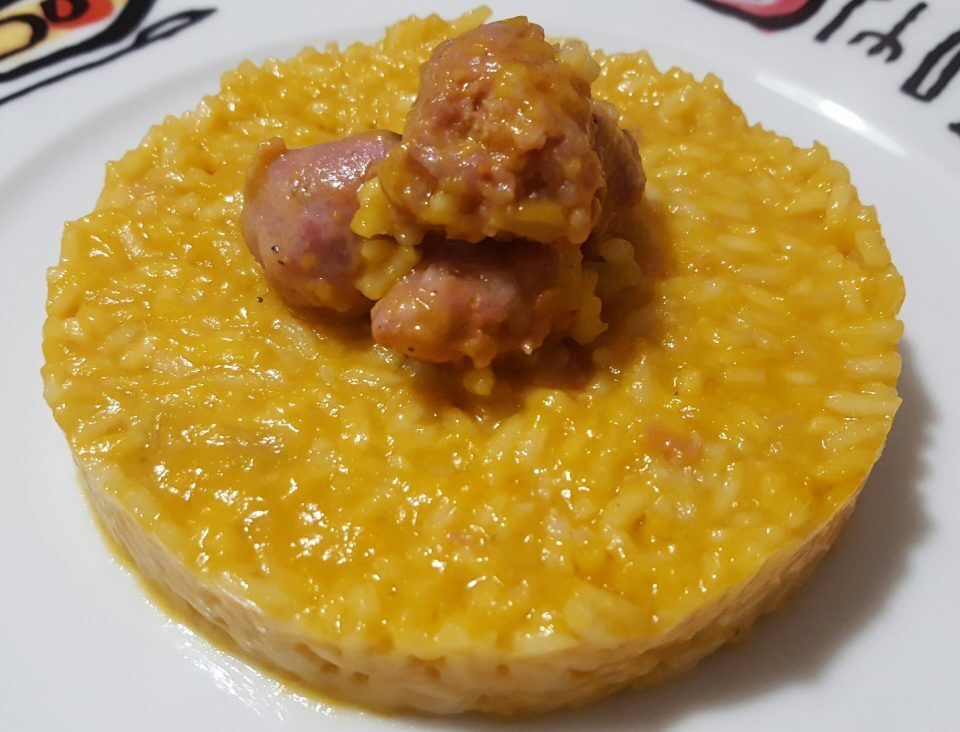 Risotto alla crema di zucca e salsiccia