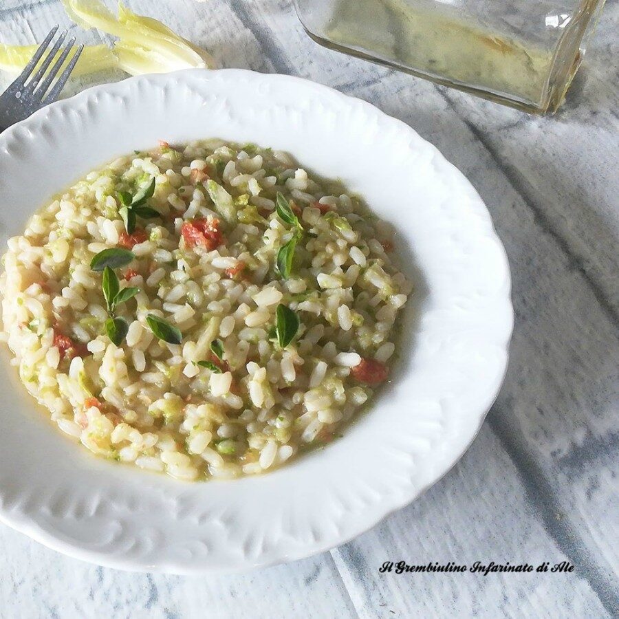 Risotto alla lattuga e pomodori secchi