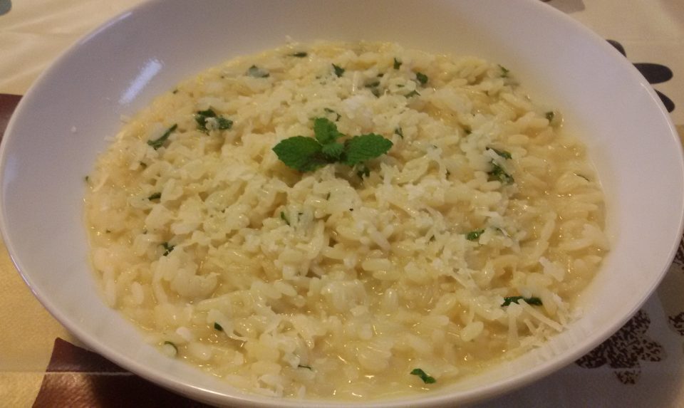 Risotto alla menta e parmigiano