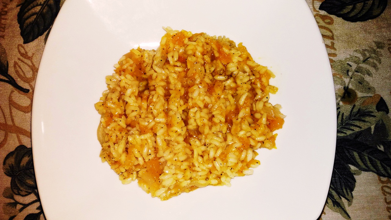 Risotto alla zucca al microonde
