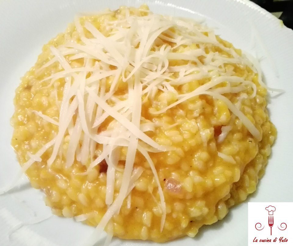 Risotto alla zucca e provolone piccante