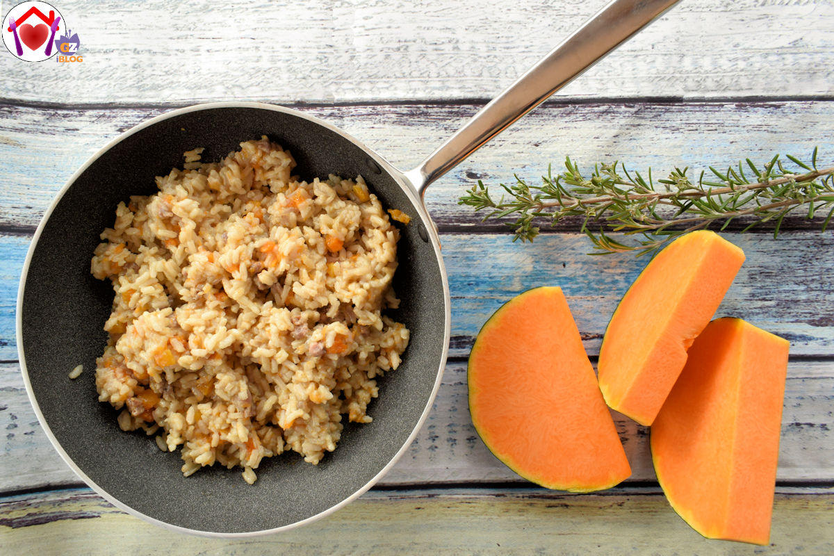 Risotto alla zucca e salsiccia