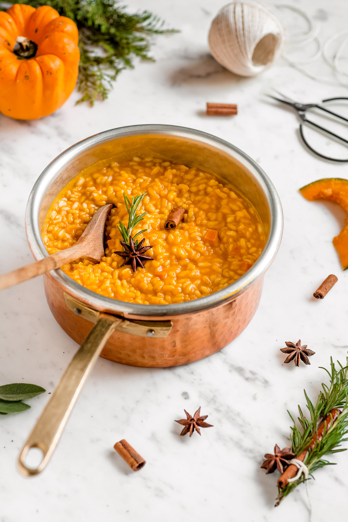 Risotto alla zucca vegan senza glutine | italian vegan pumpkin risotto gluten-free