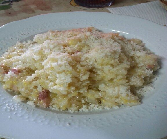 Risotto all’arancia con pancetta