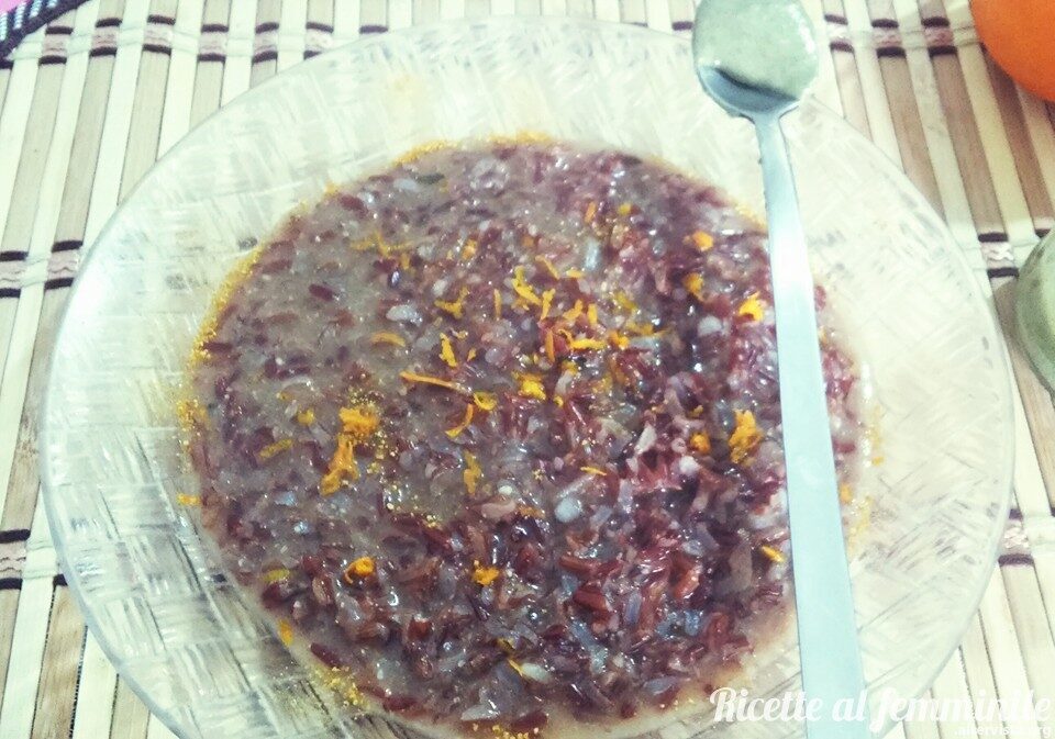 Risotto all’arancia versione vegan e non