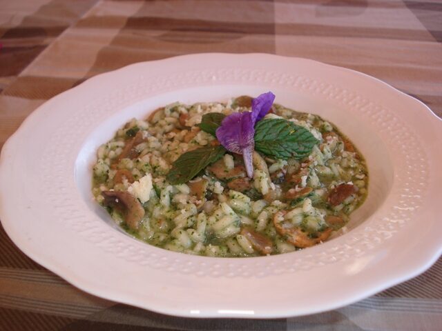 Risotto alle ortiche con prataioli (per 4)