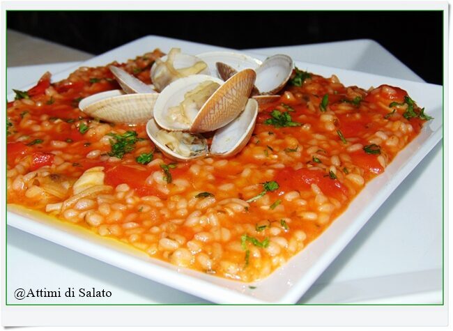 Risotto alle telline e pomodoro
