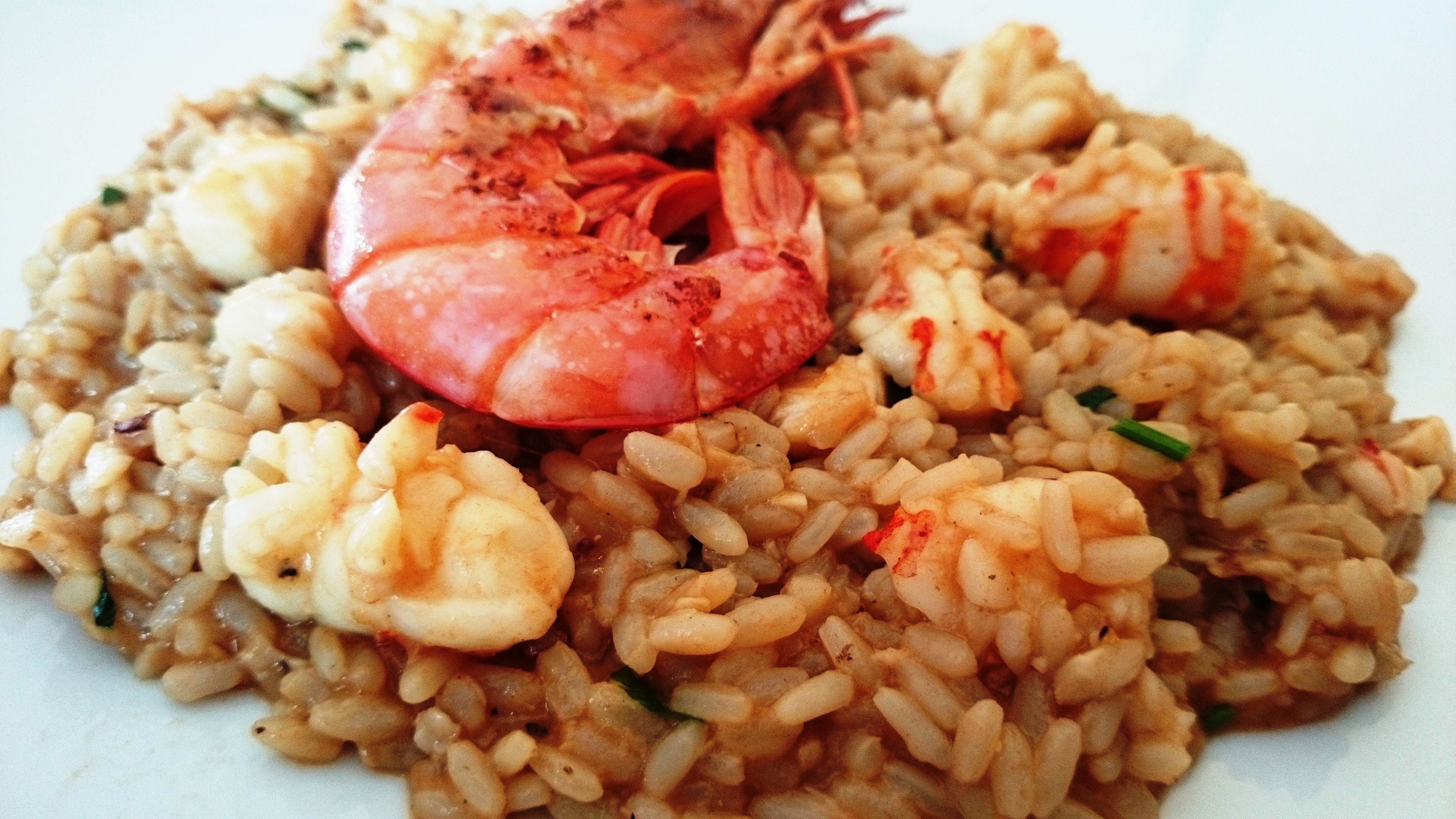 Risotto allo champagne e gamberoni