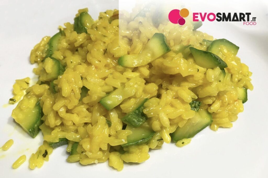 Risotto allo zafferano con zucchine