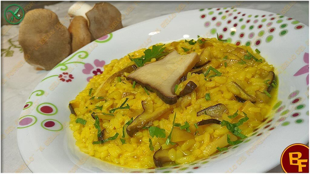 Risotto allo zafferano e funghi