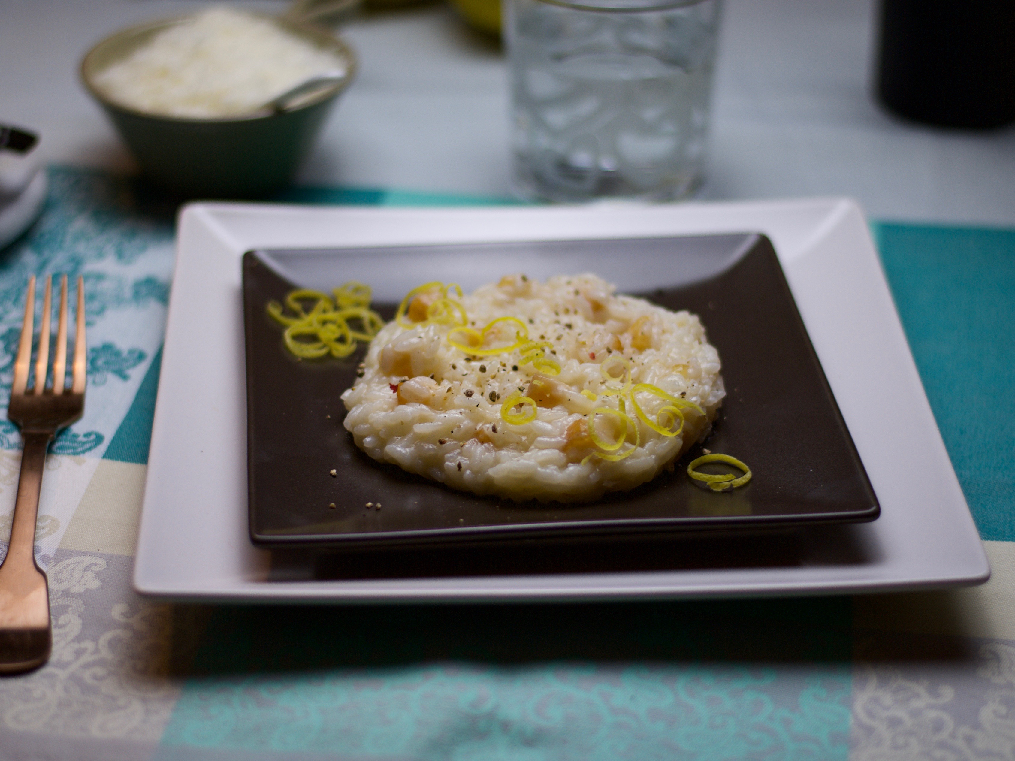 Risotto antispreco alla croste di parmigiano e limone