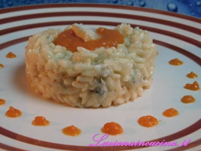 Risotto arredato al gorgonzola