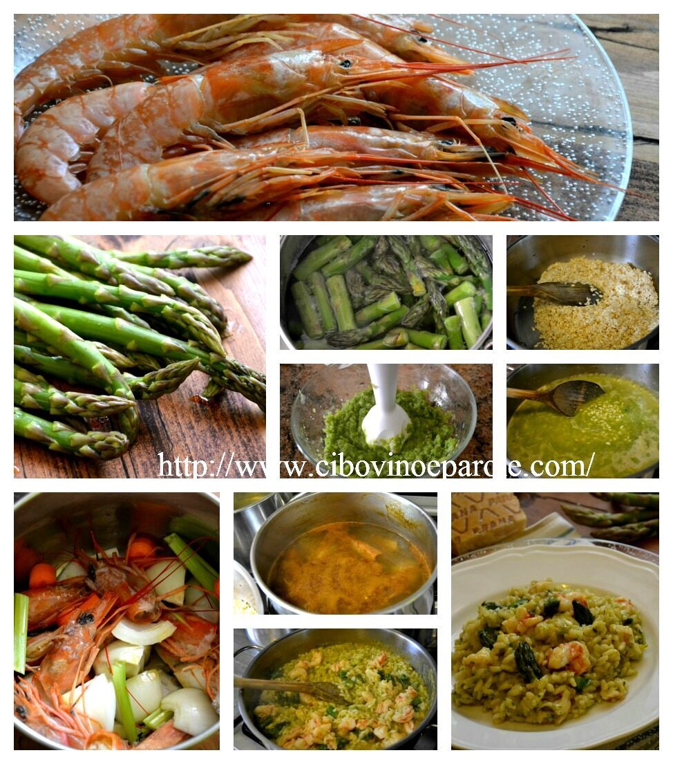 Risotto, asparagi e gamberi
