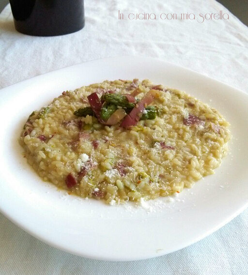 Risotto asparagi e speck croccante