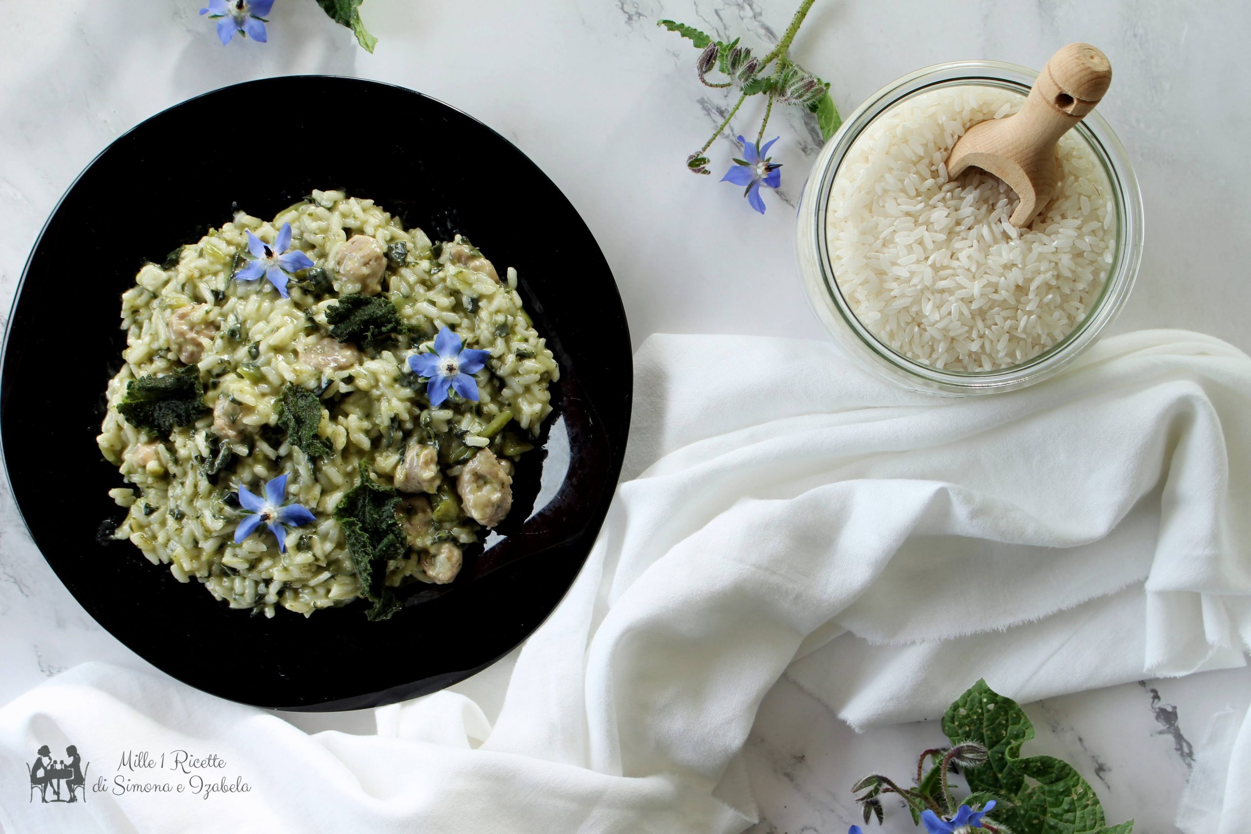 Risotto borragine e salsiccia